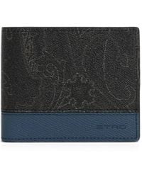 Etro - Arnica Portemonnee Met Leren Inzetstuk - Lyst