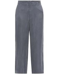 Giorgio Armani - Flat-Front Wide-Leg Trousers - Lyst