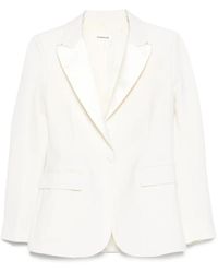 P.A.R.O.S.H. - Single-Breasted Wool-Blend Blazer - Lyst