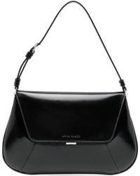 AMINA MUADDI - Logo-Debossed Foldover-Top Shoulder Bag - Lyst