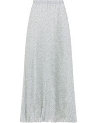 Ermanno Scervino - Floral-Pattern Pleated Midi Skirt - Lyst