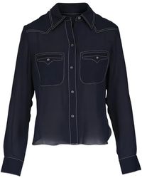 Twp - Carter Contrast-Stitch Long-Sleeve Shirt - Lyst