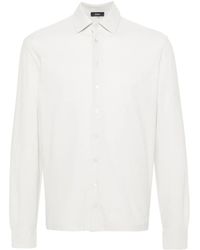 Herno - Spread-Collar Cotton Shirt - Lyst