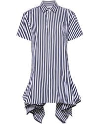 Sacai - Striped Cotton Shirtdress - Lyst