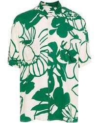 YMC - Mitchum Floral-print Shirt - Lyst