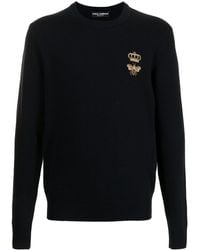Dolce & Gabbana - Pullover mit Logo-Patch - Lyst