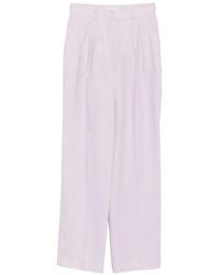 Manuel Ritz - Pleated Linen Trousers - Lyst