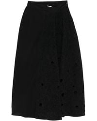 Gentry Portofino - Appliqué Midi Skirt - Lyst