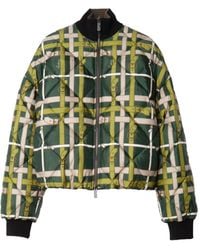 Burberry - Cropped Reversible Belt Check Nylon Jacket - Lyst