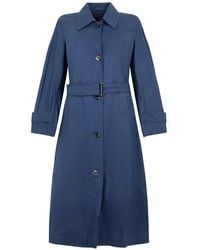 Moorer - Desiree-P Belted Button-Up Trench Coat - Lyst