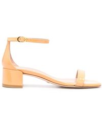 Stuart Weitzman - Sandales Nudist Curve En Cuir Verni - Lyst