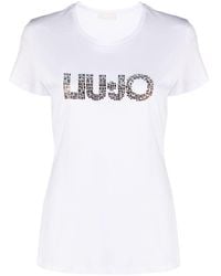 Liu Jo - T-shirt con decorazione - Lyst