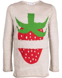 Comme des Garçons - Felpa Girocollo Con Stampa Grafica - Lyst