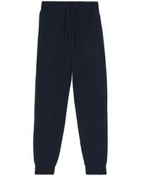 Burberry - Embroidered-logo Cropped Track Pants - Lyst