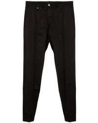 Fay - Pressed-Crease Slim-Fit Cotton Trousers - Lyst