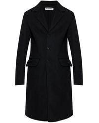 Jil Sander - Abrigo Con Botones Y Solapa De Muesca - Lyst