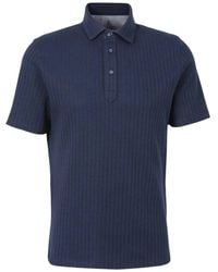 Brunello Cucinelli - Poloshirt Aus Geripptem Strick - Lyst