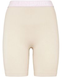 Philipp Plein - Ribbed Logo Seamless Biker Shorts - Lyst