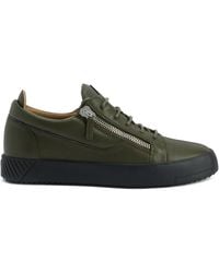 Giuseppe Zanotti - Frankie Zip-Detail Leather Sneakers - Lyst