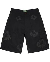 DENIM TEARS - Mono Wreath Cargo Shorts - Lyst