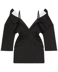 Givenchy - Off-The-Shoulder Wool Mini Dress - Lyst