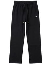 Off-White c/o Virgil Abloh - Logo-Print Drawstring Track Pants - Lyst
