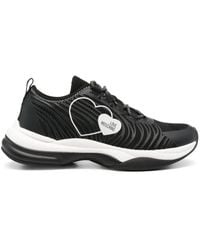 Love Moschino - Logo-Print Mesh Sneakers - Lyst