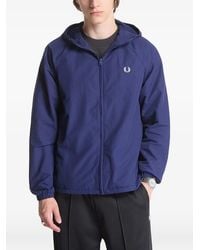 Fred Perry - Hooded Logo-Embroidered Jacket - Lyst
