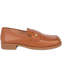 Love Moschino - Heart Detail Leather Loafers - Lyst