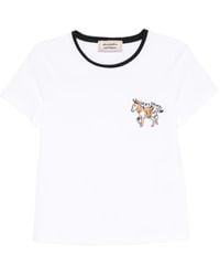 ALESSANDRO ENRIQUEZ - T-Shirt mit Stickerei - Lyst