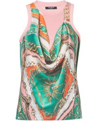 Balmain - プリント トップ - Lyst
