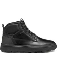 Geox - Logo-Plaque Leather Boots - Lyst