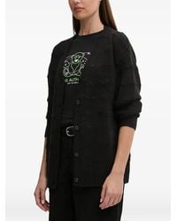 Vans - Fuzzy-Knit V-Neck Cardigan - Lyst
