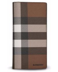 Burberry - Check-print E-canvas Leather Wallet - Lyst