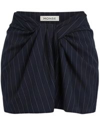 Monse - Gedraaide Shorts Met Krijtstreep - Lyst