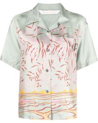Palm Angels - Graphic-print Short-sleeve Shirt - Lyst