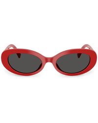 Dolce & Gabbana - Devotion Sonnenbrille Mit Ovalem Gestell - Lyst