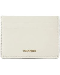 Jil Sander - Logo-Print Grained Leather Cardholder - Lyst
