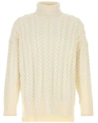 Giorgio Armani - Cable-Knit Roll-Neck Sweater - Lyst