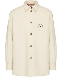 Valentino Garavani - Vlogo Signature Wool Shirt Jacket - Lyst