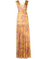 alexis joya plissé maxi dress
