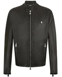 Billionaire - Biker Leather Jacket - Lyst