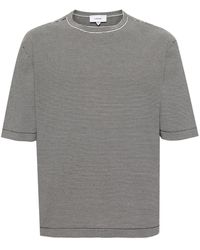Lardini - Striped Cotton T-Shirt - Lyst