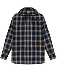 DIESEL - S-dewny-hood-ajfi チェック フーデッドシャツ - Lyst