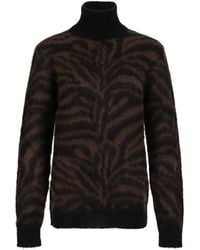 P.A.R.O.S.H. - Zebra-Pattern Roll-Neck Sweater - Lyst