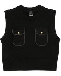 Pinko - Pocket-Detail Sleeveless Sweater - Lyst