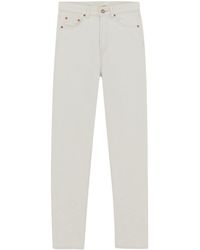 Saint Laurent - Slim-Fit-Jeans mit hohem Bund - Lyst