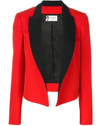 Lanvin - Blazer À Revers Crantés Contrastants - Lyst