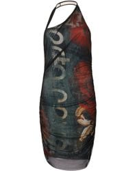 Roberto Cavalli - Abstract-Print Mini Dress - Lyst