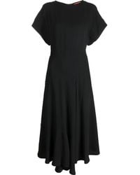 Colville - Pleated Silk-blend Midi Dress - Lyst
